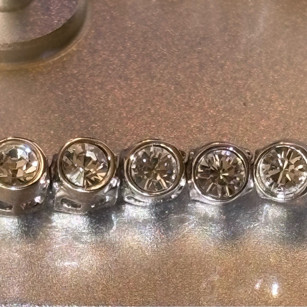 NWT Authentic Stamped Swarovski Imber Emily White Crystals Tennis Bracelet - Picture 9 of 14